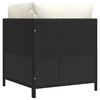 vidaXL Modular-Ecksofa mit Kissen Schwarz Poly Rattan