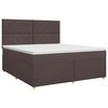 vidaXL Boxspringbett mit Matratze Dunkelbraun 140 x 190 cm Stoff