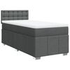 vidaXL Boxspringbett mit Matratze Dunkelgrau 90x190 cm Stoff