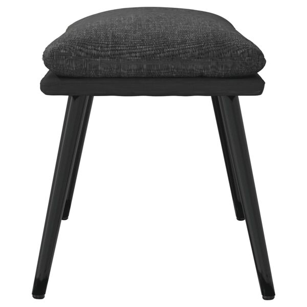 vidaXL Fu&szlig;hocker Dunkelgrau 45x29,5x35 cm Stoff und Kunstleder