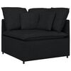 vidaXL Modulares Sofa mit Kissen Stoff Schwarz