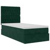 vidaXL Ottoman-Bett mit Matratzen Dunkelgr&uuml;n 100x200 cm Samt