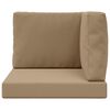 vidaXL Sofakissen f&uuml;r drau&szlig;en 3 pcs Taupe Polyester