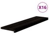 vidaXL Treppenstufen 16 Stk. Dunkelbraun 100x30x2 cm Massivholz Eiche