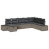 vidaXL Gartensofa-set 8 stk. Grau Poly-Rattan
