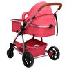 vidaXL 2-in-1-Kinderwagen Rot Aluminium