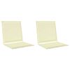 vidaXL Sitz- und R&uuml;ckenkissen 2 pcs Creme 47 x 45 x 2 cm Polyester