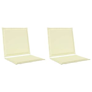 vidaXL Sitz- und R&uuml;ckenkissen 2 pcs Creme 47 x 45 x 2 cm Polyester