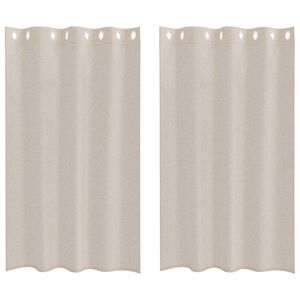 vidaXL Voile-Vorhang 2 stk. Sand 140 x 175 cm Polyester