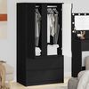 vidaXL Badezimmerschrank Schwarz 79,5 x 49 x 156 cm Holzwerkstoff