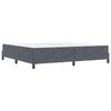 vidaXL Boxspringbett mit Matratze Dunkelgrau 200 x 200 cm Stoff