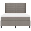 vidaXL Boxspringbett mit Matratze Taupe 200 x 140 cm Stoff