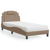 vidaXL Bett "Viana" mit Matratze Cappuccino-Braun 90x190 cm Kunstleder