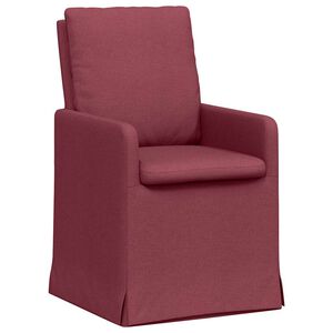 vidaXL Esszimmerst&uuml;hle 2 stk. Stoff Weinrot 57 x 67 x 98 cm