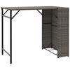vidaXL 5-tlg. Garten-Essgruppe Klappbar Grau Poly Rattan
