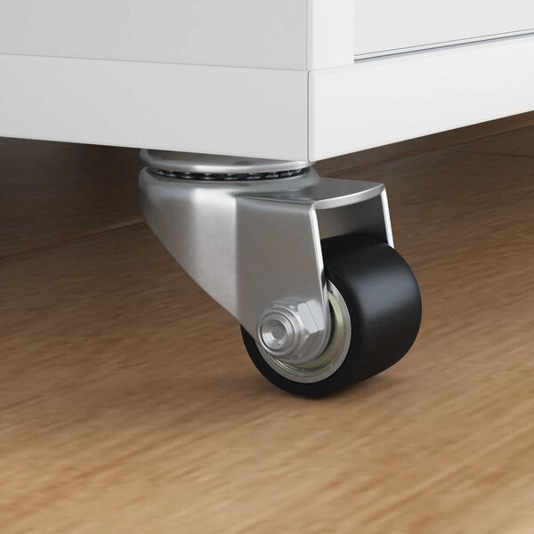 vidaXL Bockrolle 12 pcs Silber 50 mm Nylon