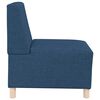 vidaXL Modulares Armfreies Sofa 2 pcs Blau 55 x 74 x 82 cm Stoff
