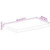vidaXL Tischplatte mit Baumkante 50x40x2,5 cm Massivholz Mango