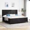 vidaXL Boxspringbett mit Matratze Schwarz 200 x 200 cm Stoff