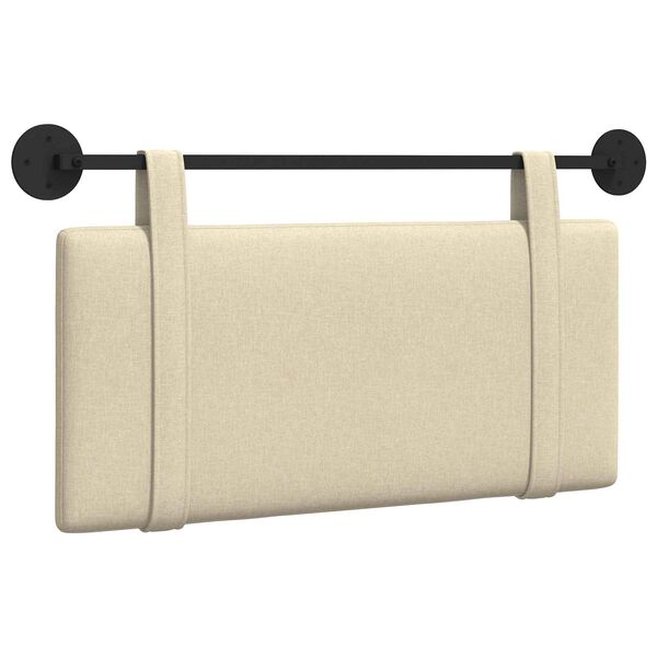 vidaXL H&auml;ngevorderseite Wandmontiert Uni Creme 90 x 55 x 5 cm Stoff