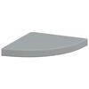vidaXL Eck-Schweberegale 4 Stk. Grau 35x35x3,8 cm MDF