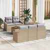 vidaXL Gartensofa-set 6 pcs Beige und Hellgrau Poly-Rattan