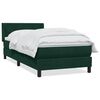 vidaXL Boxspringbett mit Matratze Dunkelgr&uuml;n 100x220 cm Samt