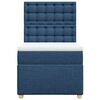 vidaXL Boxspringbett mit Matratze Blau 90x200 cm Stoff
