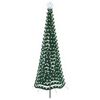 vidaXL LED-Lametta-Weihnachtsbaum mit Erdspie&szlig; EKENAS 250 cm 370 LEDs