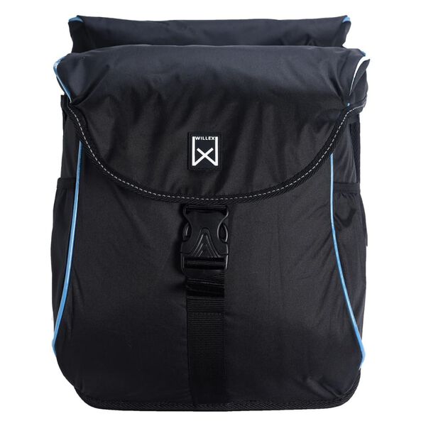 Willex Fahrradtaschen 300 Flexi 24 L Schwarz und Blau