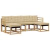 vidaXL Outdoor-Sofagarnitur 6 stk. Wei&szlig; und Beige