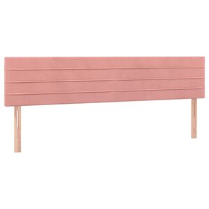 vidaXL Kopfteile Rosa 160x5x78/88 cm Samt