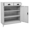 vidaXL Büroschrank Hellgrau 90x40x102 cm Stahl