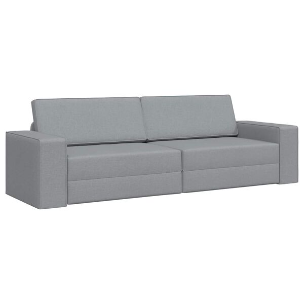 vidaXL Schlafsofa 200cm Hellgrau Stoff