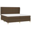 vidaXL Boxspringbett mit Matratze Dunkelbraun 200x200 cm Stoff