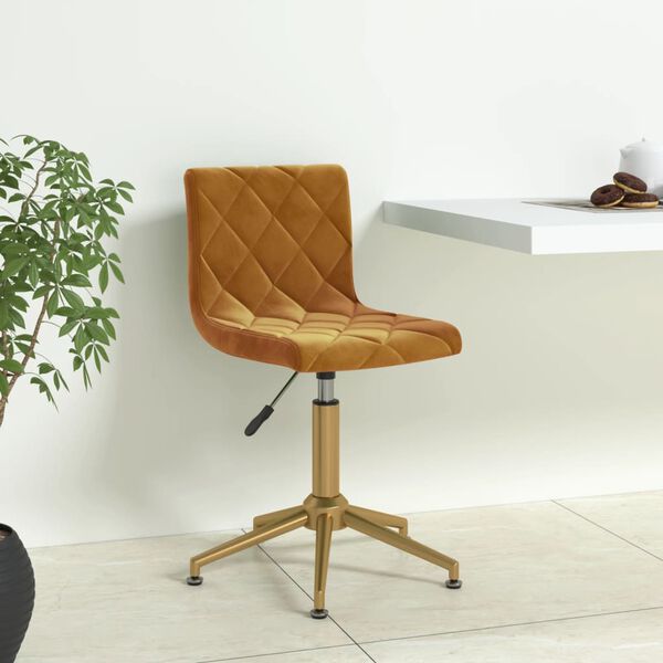 vidaXL Esszimmerstuhl Drehbar Braun Samt