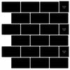 vidaXL U-Bahn-Fliese 10 pcs Schwarz 30 x 30 cm Polyurethan und PET