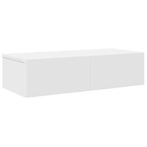 vidaXL Wandregal mit Schubladen Wei&szlig; 60x26,5x15 cm Holzwerkstoff