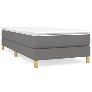 vidaXL Boxspringbettgestell Dunkelgrau 80x200 cm Stoff