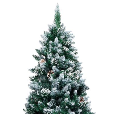 vidaXL Künstlicher Weihnachtsbaum mit Zapfen und Schnee 210 cm