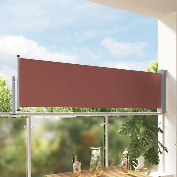 vidaXL Ausziehbare Seitenmarkise 80&times;300 cm Braun