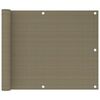 vidaXL Balkon-Sichtschutz Taupe 75x300 cm HDPE