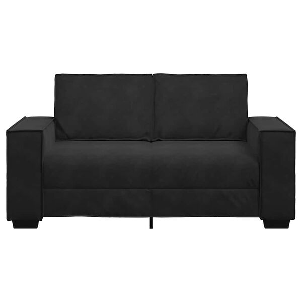 vidaXL 2-Sitzer-Sofa Schwarz 120 cm Samt