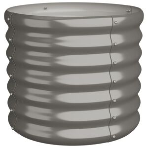 vidaXL Pflanzk&uuml;bel Verzinkter Stahl 40x40x36 cm Grau