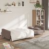vidaXL Schlafsofa 2-Sitzer mit 2 Kissen Taupe Stoff