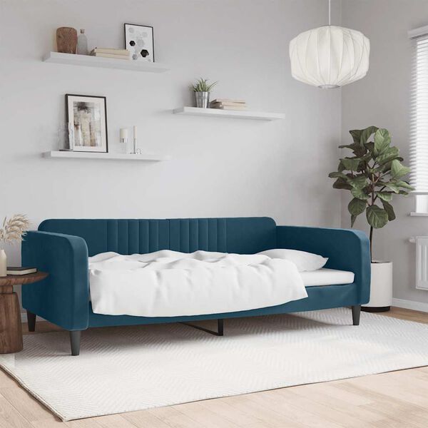 vidaXL Tagesbett Blau 100x200 cm Samt