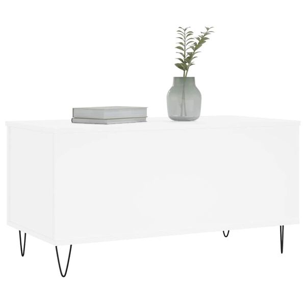 vidaXL Couchtisch Wei&szlig; 90x44,5x45 cm Holzwerkstoff