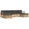 vidaXL Outdoor-Sofagarnitur 6 stk. Wei&szlig; und Anthrazit