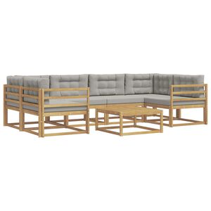 vidaXL Outdoor-Sofagarnitur 5 stk. Wei&szlig; und Hellgrau