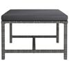 vidaXL 5-tlg. Garten-Lounge-Set mit Kissen Poly Rattan Grau